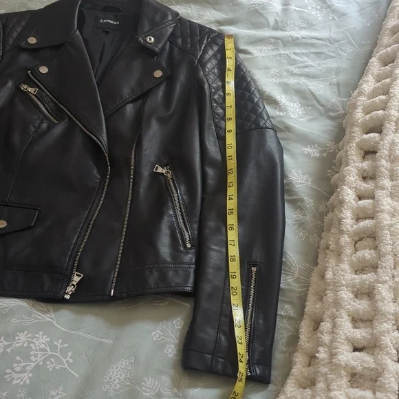 Express Faux Leather Moto Jacket - Picture 9 of 10
